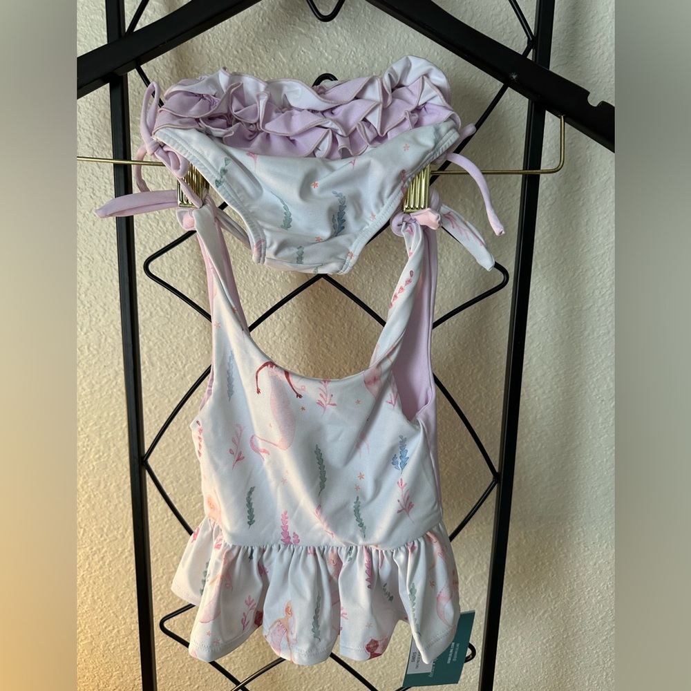 Well Dressed Wold Wildling SW015 Two Piece Ruffle Bathing Suit Mermaid 18M